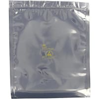 SCS Bag, Shielding, Bag, 8 in., 10, Zipper Closure, 10^11 Ohms (Max.), 2.9 mil