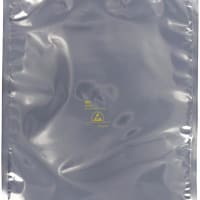 SCS Bag, Shielding, Bag, 11 in., 15, Zipper Closure, 10^11 Ohms (Max.), 2.9 mil