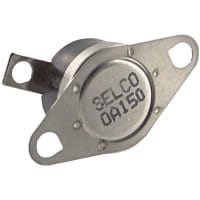 Selco Thermostat, 1/2 in Disc, Auto-Reset, Open on Rise, Open at 150 F, Close at 120 F