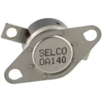 Selco Thermostat, 1/2 in Disc, Auto-Reset, Open on Rise, Open at 140 F, Close at 110 F