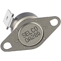 Selco Thermostat, 1/2 in Disc, Auto-Reset, Open on Rise, Open at 280 F, Close at 250 F