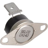 Selco Thermostat 1/2" Disc close on rise close 140 degF