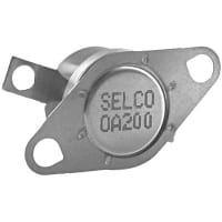 Selco Thermostat, 1/2 in Disc, Auto-Reset, Open on Rise, Open at 200 F, Close at 170 F