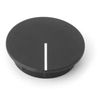 Selco Cap, 21mm, Push-Fit, Used With Knob, Black, With White Line, Cap-C Series