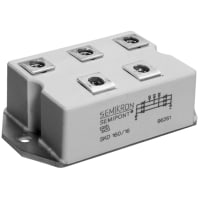 SEMIKRON Bridge Rectifier Module, Three Phase, 110A, 1600V, 5-Pin, G 37, SKD Series