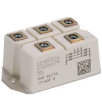 SEMIKRON Bridge Rectifier Module, 3-phase 150A 1600V 7-Pin G 36, Bridge Rectifier Series