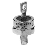 SEMIKRON Thyristor/Diode Discretes; Isolated metal case with in-line wire leads; 200V; 10