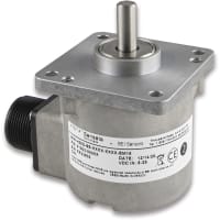 Sensata - BEI Sensors Encoder, Incremental, Optical, 5-28VDC, 3/8" Shaft, 5000 Cycles/turn, 2 Channel