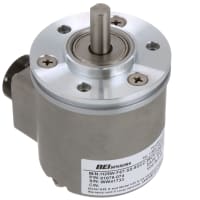 Sensata - BEI Sensors Encoder, Absolute, Optical, 256 PPR, Quadrature, 5-28 VDC, 3/8" Shaft, IP66, H25 Series