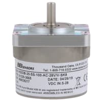 Sensata - BEI Sensors Encoder, Incremental, Optical, 5-28Vin/out, 0.249" Shaft, 100 Cycles/turn, 1 Channel