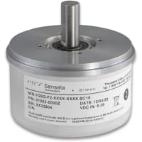 Sensata - BEI Sensors Encoder, Incremental, Optical, HS25, Heavy Duty, Hollow Shaft, 2 Chan, Quad