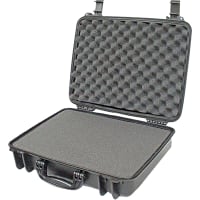 Serpac Enclosure, Equipment Case, 20.1"x15.5"x5.3", With Foam, Black, SE Series