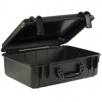 Serpac Enclosure, Equipment Case, 20.1"x15.5"x7.3", Without Foam, Black, SE Series