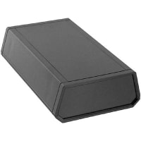 Serpac Enclosure, Clamshell, Desktop, ABS, UL94HB, Black, 4.25x2.6x1.125 In, A Series