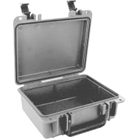 Serpac Enclosure, Case, 10.8"x9.8"x4.9", Without Foam, Gun Metal Gray, SE Series