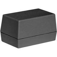 Serpac Enclosure, Box-Lid, Desktop, ABS, UL94HB, Black, 3.6x2.25x2 In, IP40, S Series