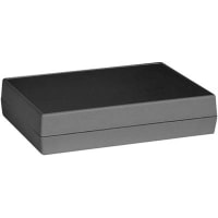 Serpac Enclosure, Box-Lid, Desktop, ABS, UL94HB, Black, 6.88x4.88x1.5 In, IP40, S Series