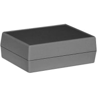 Serpac Enclosure, Box-Lid, Desktop, ABS, UL94HB, Black, 4.38x3.25x1.5 In, IP40, S Series