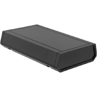 Serpac Enclosure, Clamshell, Desktop, ABS, UL94HB, Black, 4.25x2.6x0.88 In, A Series