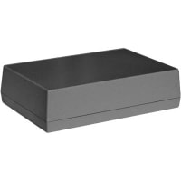 Serpac Enclosure, Box-Lid, Desktop, ABS, UL94HB, Black, 9.5x6.34x2.5 In, IP40, S Series