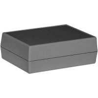 Serpac Enclosure, Box-Lid, Desktop, ABS, UL94HB, Black, 4.38x3.25x1.5 In, IP40, S Series