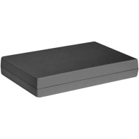 Serpac Enclosure, Box-Lid, Desktop, ABS, UL94HB, Black, 9.5x6.34x1.5 In, IP40, S Series