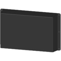 Serpac Enclosure, Flanged Lid, Panel Mnt, ABS, UL94HB, Black, 10.49x6.39x2.1In, IP40, WM Series