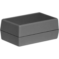 Serpac Enclosure, Box-Lid, Desktop, ABS, UL94HB, Black, 3.6x2.25x1.5 In, IP40, S Series