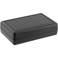 Serpac Enclosure, Clamshell, Handheld, ABS, UL94HB, Black, 2.125x1.375x0.58 In, C-Series