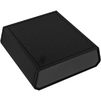 Serpac Enclosure, Clamshell, Desktop, ABS, UL94HB, Black, 5.31x5.1x1.71 In, A Series