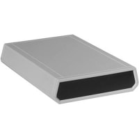 Serpac Enclosure, Clamshell, Desktop, ABS, UL94HB, Gray, 7.12x5x1.31 In, A Series