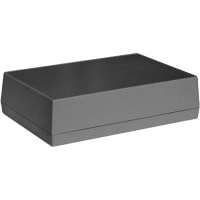 Serpac Enclosure, Box-Lid, Desktop, ABS, UL94HB, Black, 9.5x6.34x2.5 In, IP40, S Series