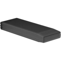 Serpac Enclosure, Clamshell, Handheld, ABS, UL94HB, Black, 2.4x6.974x0.86 In, M Series