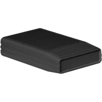 Serpac Enclosure, Clamshell, Handheld, ABS, UL94HB, Black, 2.4x4.155x0.86 In, M Series