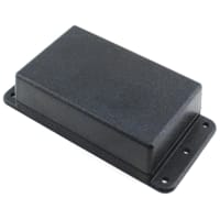 Serpac Enclosure, Flanged Lid, Panel Mnt, ABS, UL94HB, Black, 4.61x2.32x1.1 In, IP40, WM Series