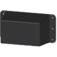 Serpac Enclosure, Flanged Lid, Panel Mnt, ABS, UL94HB, Black, 4.61x2.32x2.1 In, IP40, WM Series