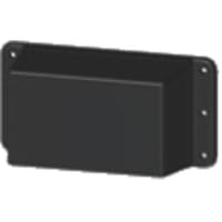 Serpac Enclosure, Flanged Lid, Panel Mnt, ABS, UL94HB, Black, 4.61x2.32x1.6 In, IP40, WM Series