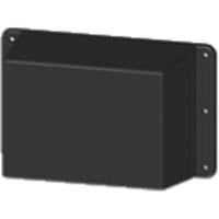 Serpac Enclosure, Flanged Lid, Panel Mnt, ABS, UL94HB, Black, 5.37x3.3x2.1 In, IP40, WM Series