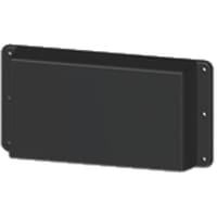 Serpac Enclosure, Flanged Lid, Panel Mnt, ABS, UL94HB, Black, 6.62x3.3x1.1 In, IP40, WM Series