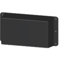 Serpac Enclosure, Flanged Lid, Panel Mnt, ABS, UL94HB, Black, 6.62x3.3x1.6 In, IP40, WM Series