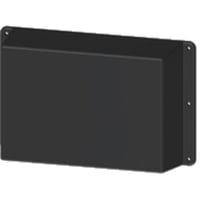 Serpac Enclosure, Flanged Lid, Panel Mnt, ABS, UL94HB, Black, 7.87x4.93x2.1 In, IP40, WM Series