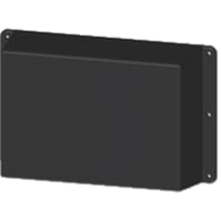 Serpac Enclosure, Flanged Lid, Panel Mnt, ABS, UL94HB, Black, 7.87x4.93x2.1 In, IP40, WM Series