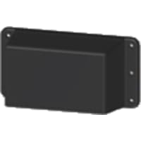 Serpac Enclosure, Flanged Lid, Panel Mnt, ABS, UL94HB, Black, 4.61x2.32x1.6 In, IP40, WM Series