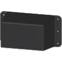 Serpac Enclosure, Flanged Lid, Panel Mnt, ABS, UL94HB, Black, 4.61x2.32x2.1 In, IP40, WM Series