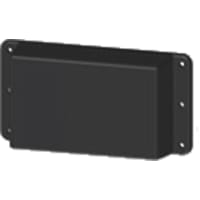 Serpac Enclosure, Flanged Lid, Panel Mnt, ABS, UL94HB, Black, 5.09x2.65x1.1 In, IP40, WM Series