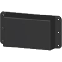 Serpac Enclosure, Flanged Lid, Panel Mnt, ABS, UL94HB, Black, 5.09x2.65x1.1 In, IP40, WM Series