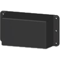 Serpac Enclosure, Flanged Lid, Panel Mnt, ABS, UL94HB, Black, 5.09x2.65x1.6 In, IP40, WM Series