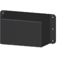 Serpac Enclosure, Flanged Lid, Panel Mnt, ABS, UL94HB, Black, 5.09x2.65x2.1 In, IP40, WM Series