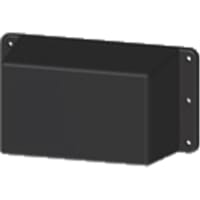 Serpac Enclosure, Flanged Lid, Panel Mnt, ABS, UL94HB, Black, 5.09x2.65x2.1 In, IP40, WM Series