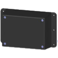 Serpac ENCLOSURE;MOUNTING FLANGE;ABS PLASTIC;RECESS FOR LABEL;4.38LX3.257WX1.61H IN; BL